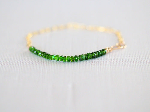 Cara Beaded Bracelet - Chrome Diopside