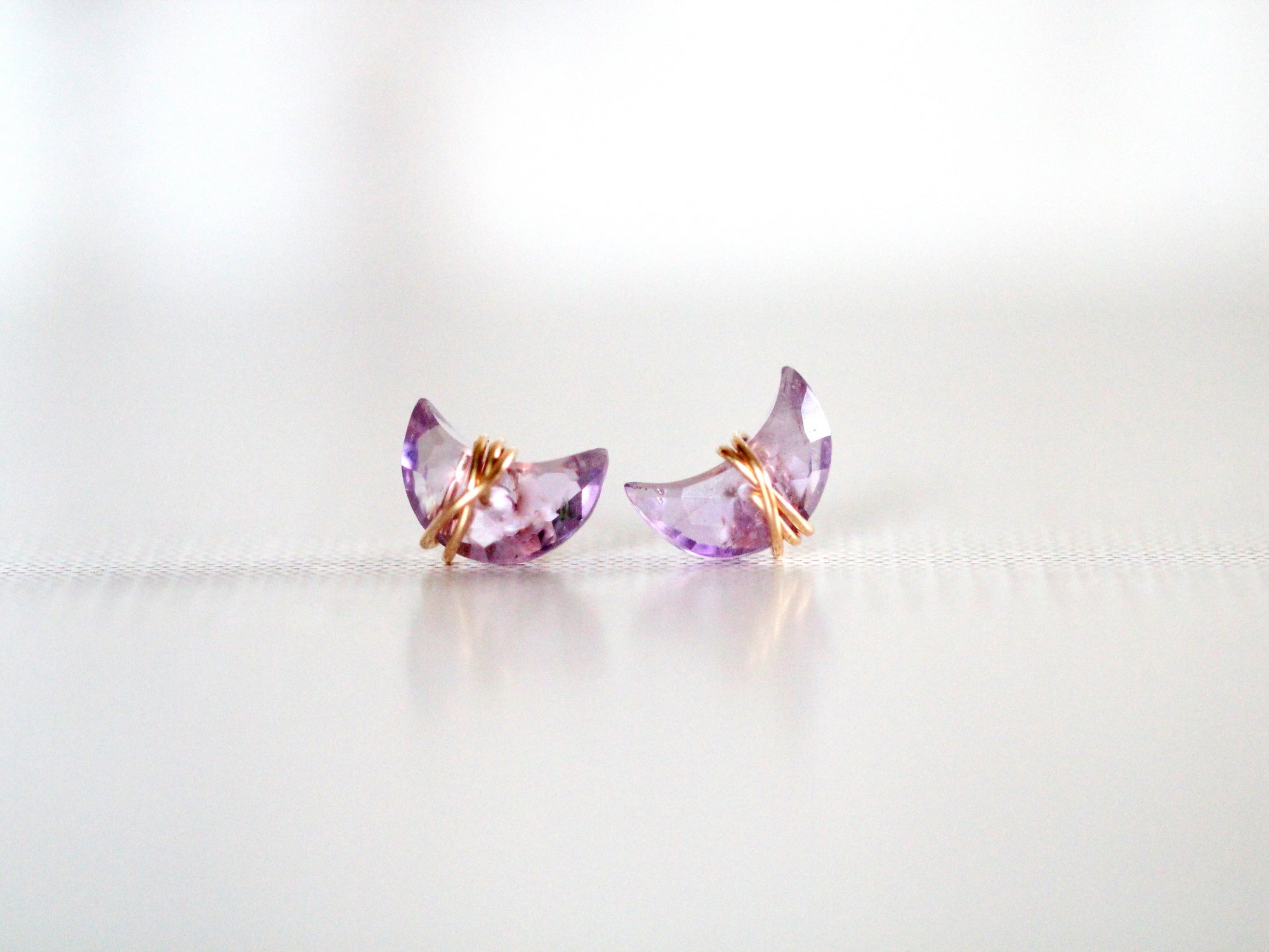 Moonbeam & Stardust Studs - Amethyst